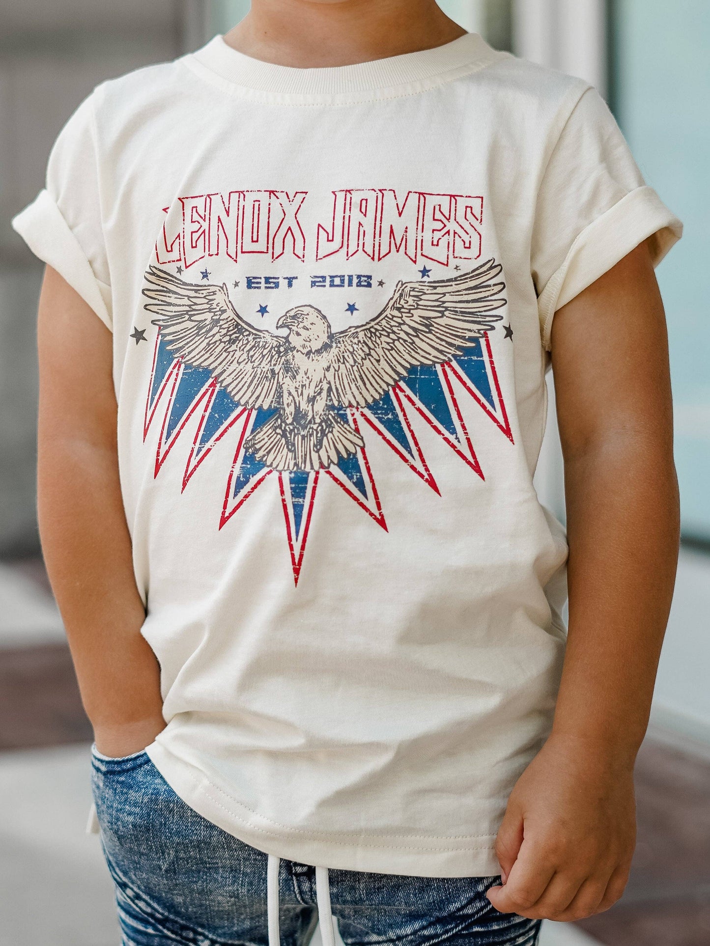 LENOX JAMES BAND TEE - CREAM: 2T