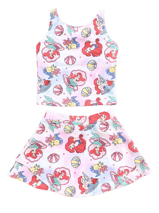 Girls Active Skort Set- GIFTS GALORE UNDER THE SEA