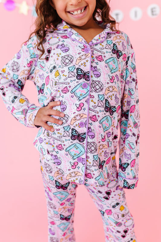 LOOK WHAT YOU MADE ME SNOOZE SWIFTIES Button-Down Kids Set