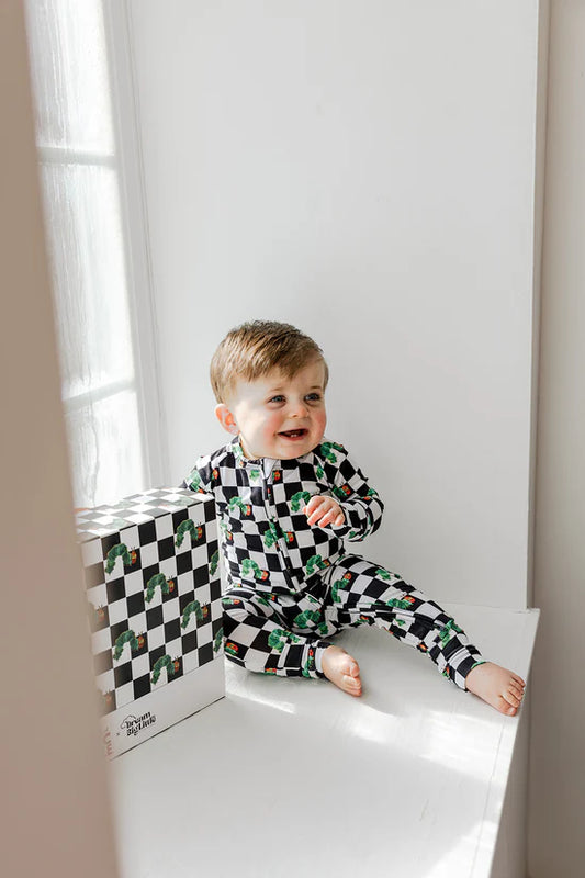Dream Convertible Romper- ERIC CARLE CATERPILLAR CHECK