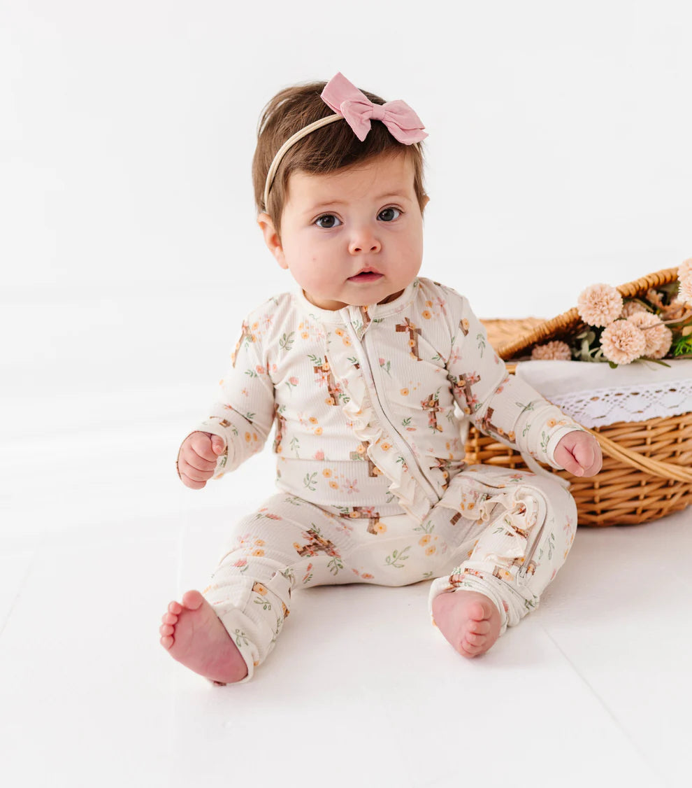 Ribbed Ruffle Convertible Romper- FAITH