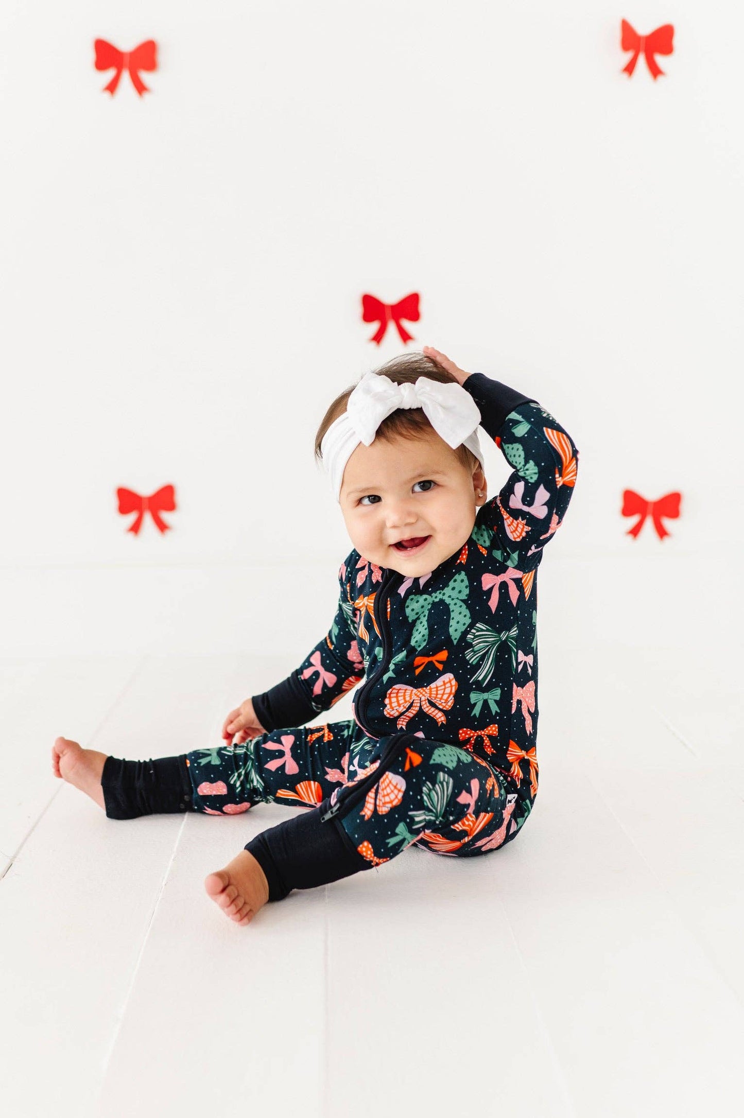 Merry Little Bows Convertible Footies: Newborn