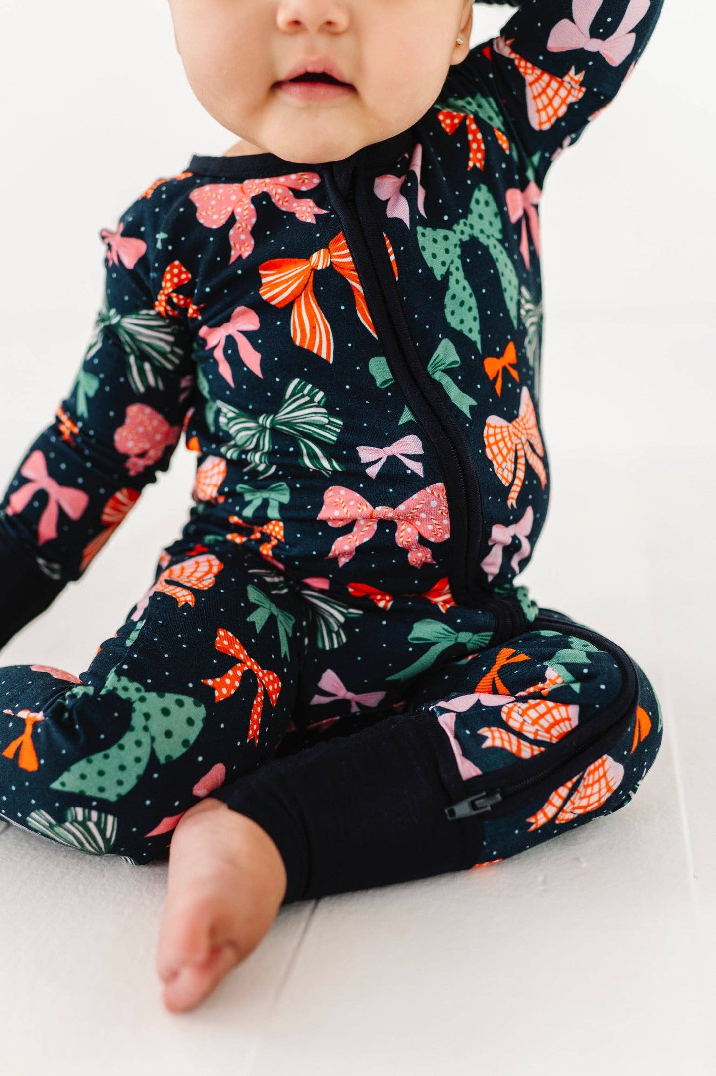 Merry Little Bows Convertible Footies: Newborn