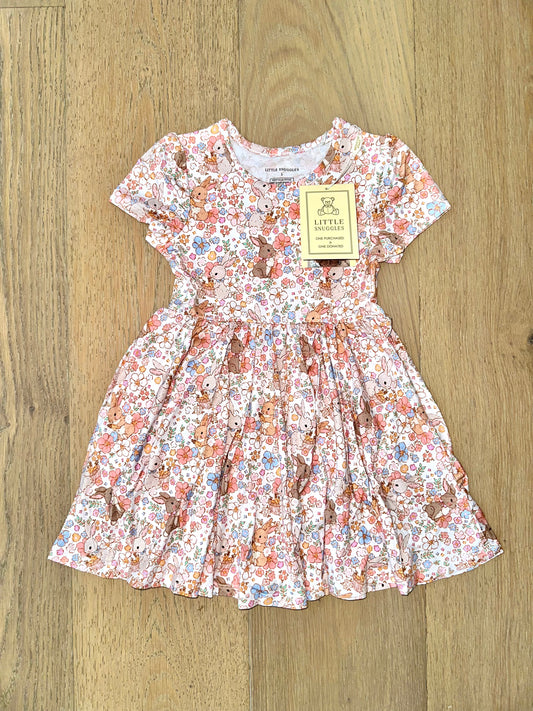 Bamboo Twirl Dress- BLOSSOM BUNNIES