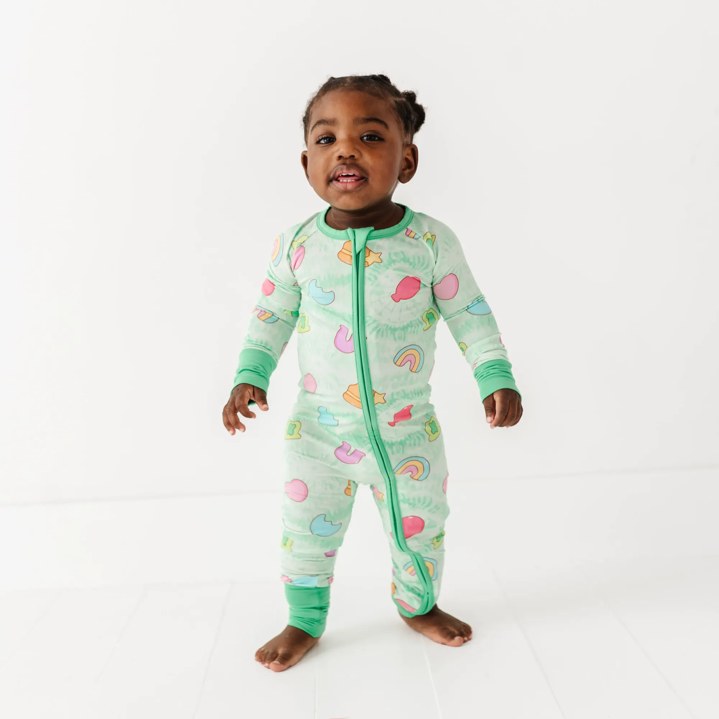 St. Patrick's Convertible Footies: 3-6 Months