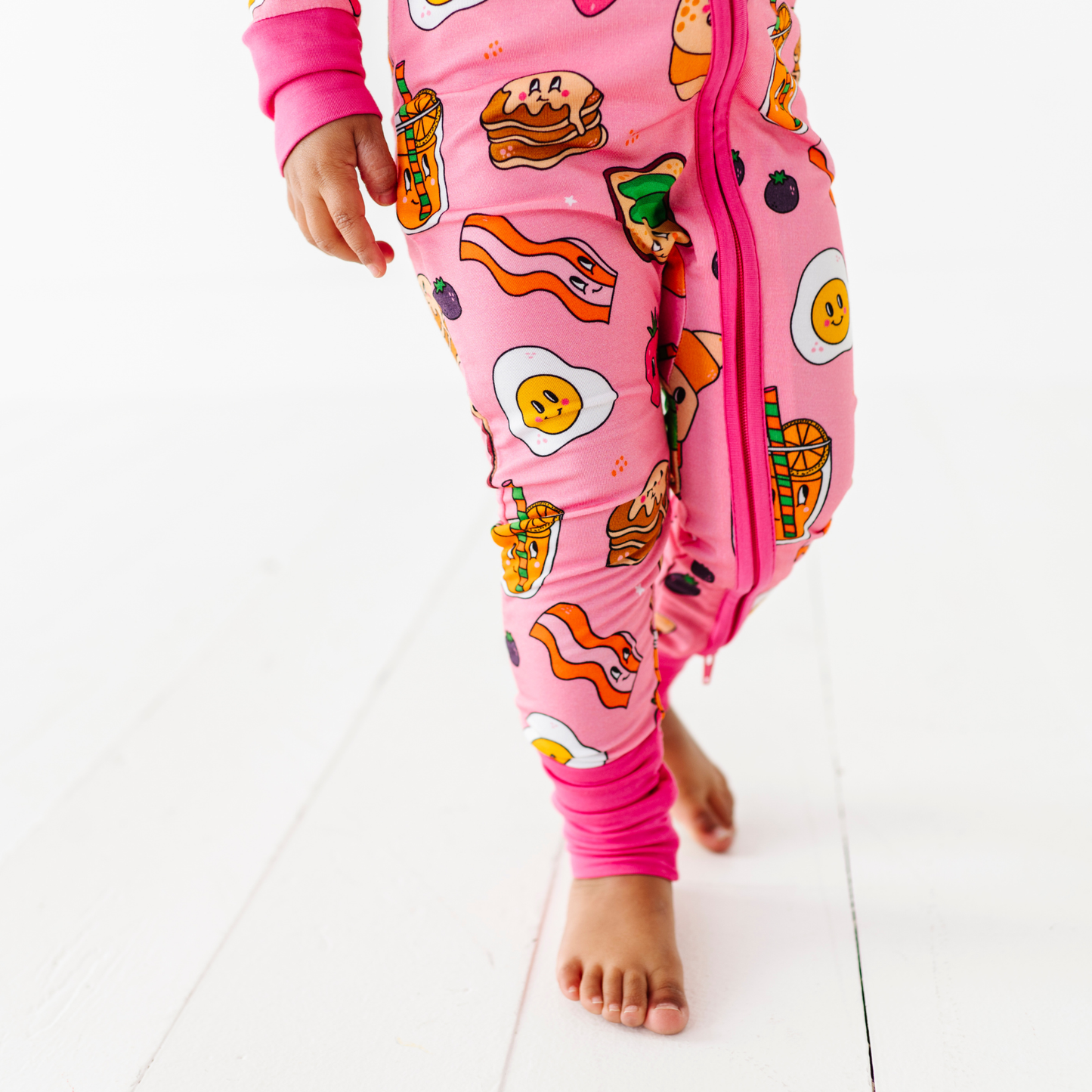 Pink Breakfast Convertible Footie: 18-24 Months