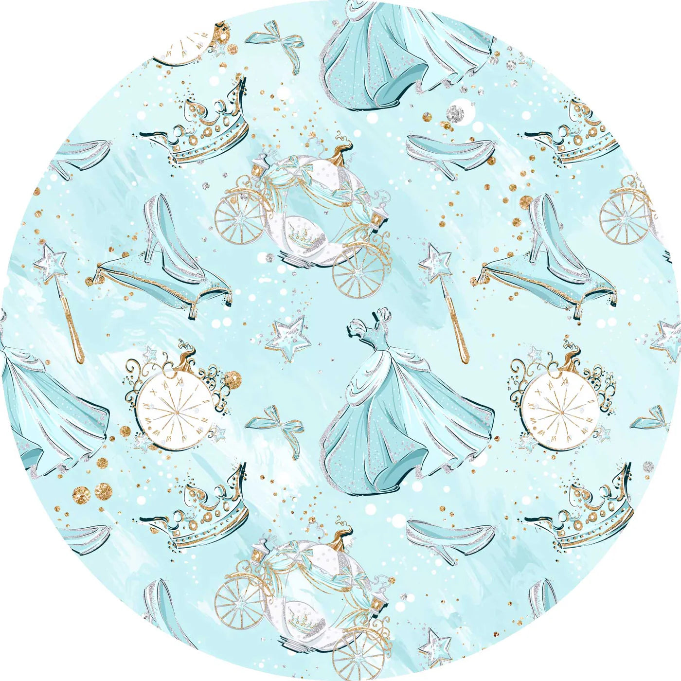 Bamboo Flutter Sleeve & Shorts Lounge Set (OLIVIA)- FUN FAVORITES GLASS SLIPPERS CINDERELLA