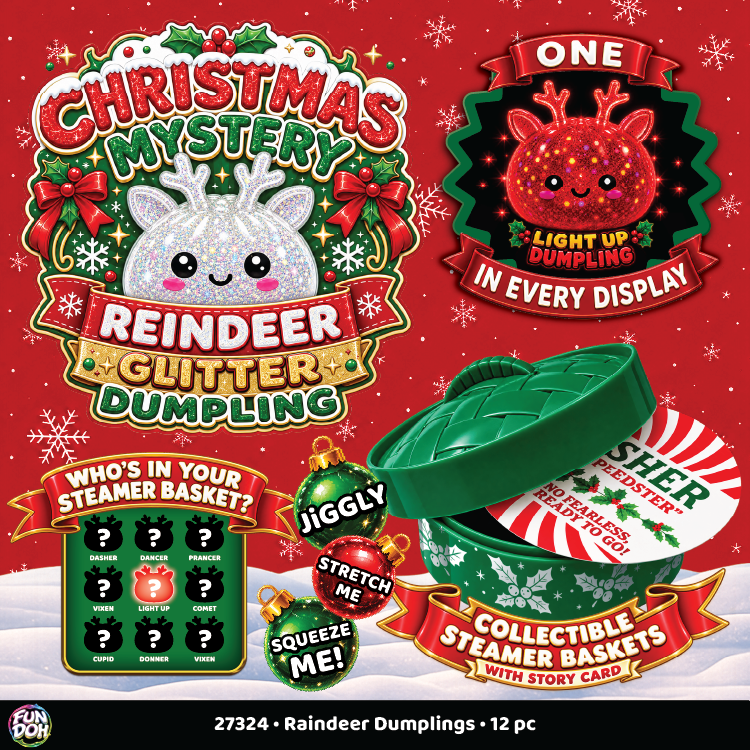 Fun Doh Christmas Mystery Reindeer Dumpling Squishy Toy: Wholesale Price