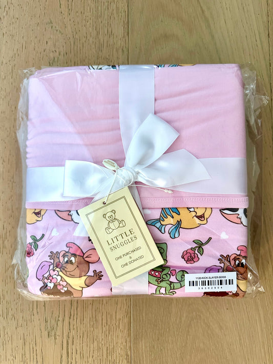 3 Layer Non Quilted Bamboo Blanket 50X65- TRUE LOVE SWEET SIDEKICKS