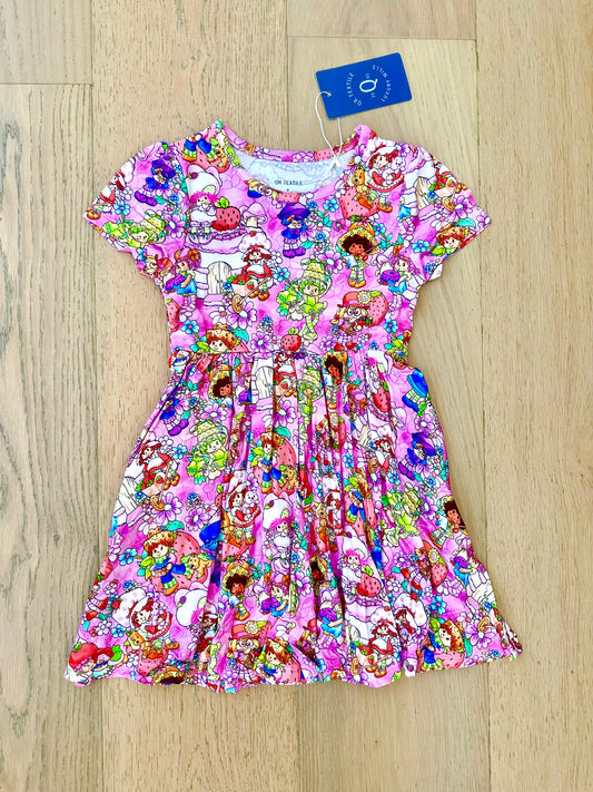 Bamboo Twirl Dress- STRAWBERRY FRIENDS