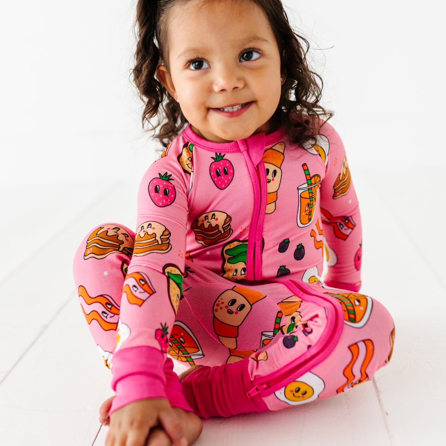 Pink Breakfast Convertible Footie: 18-24 Months