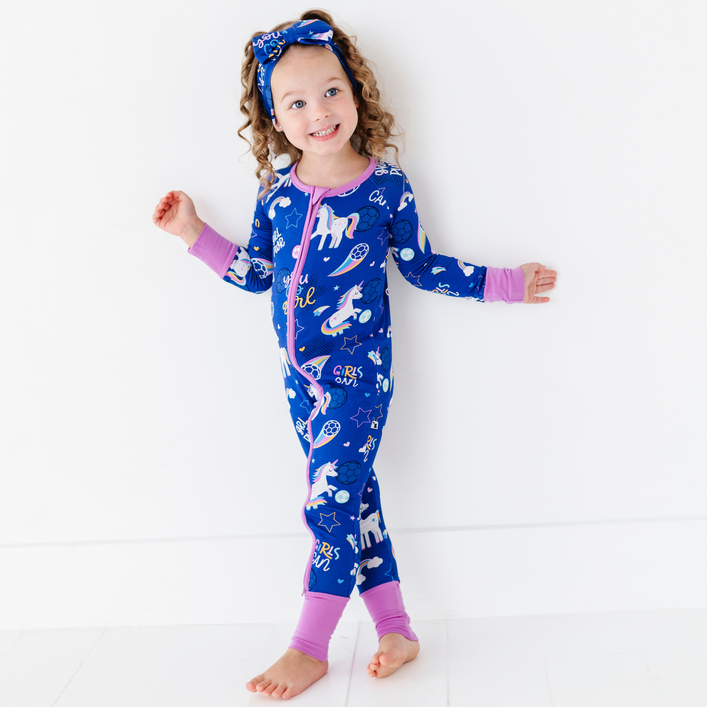 Unicorn Goals Convertible Footies: 18-24 Months