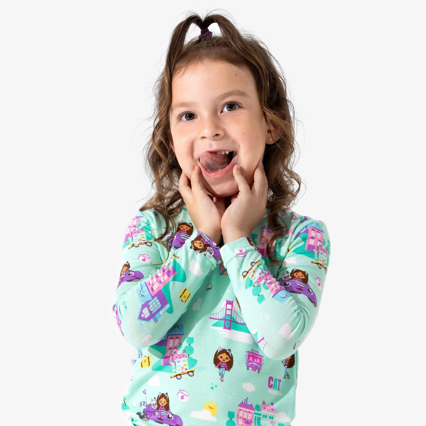 Gabby's Dollhouse: Cat Francisco Bamboo Kids Pajamas: 9/10Y