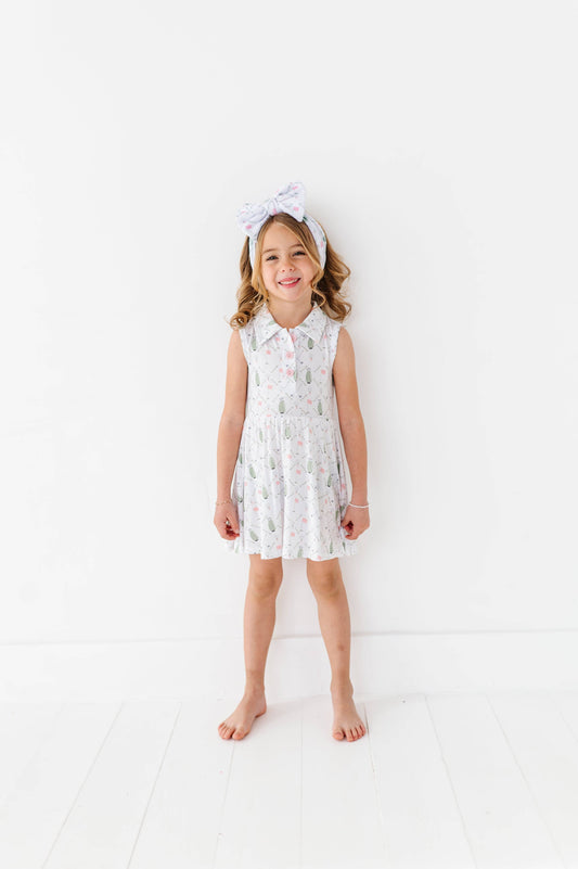 Dressed to the Tee Collared Dress- Pink