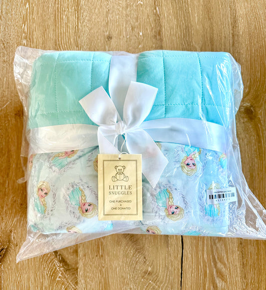 3 Layer Bamboo Blanket- DOUBLE QUILTED 60X80 - ICE PRINCESS ELSA