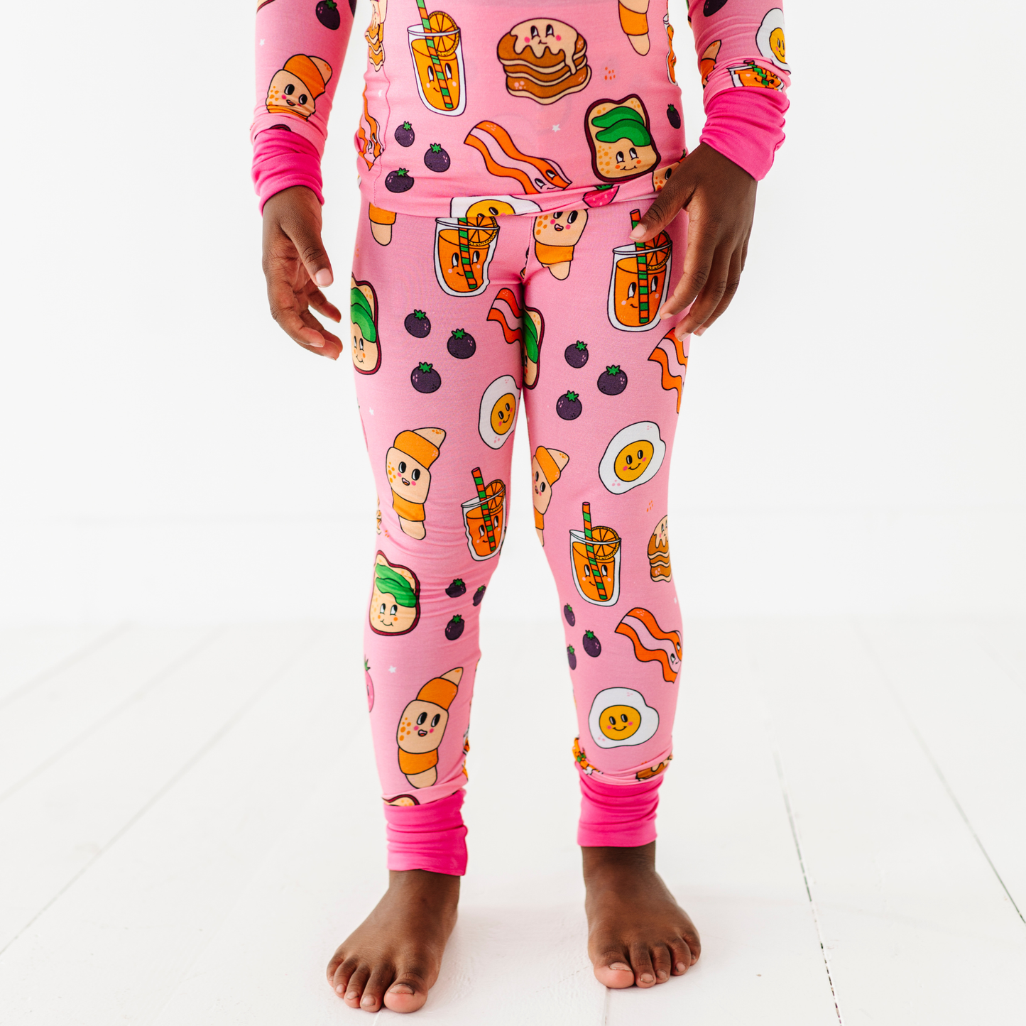 Pink Breakfast Kids Pajamas: 5/6T