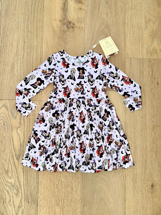 Bamboo Log Sleeve Twirl Dress (AVA)- BOO BASH WICKED PRINCESS