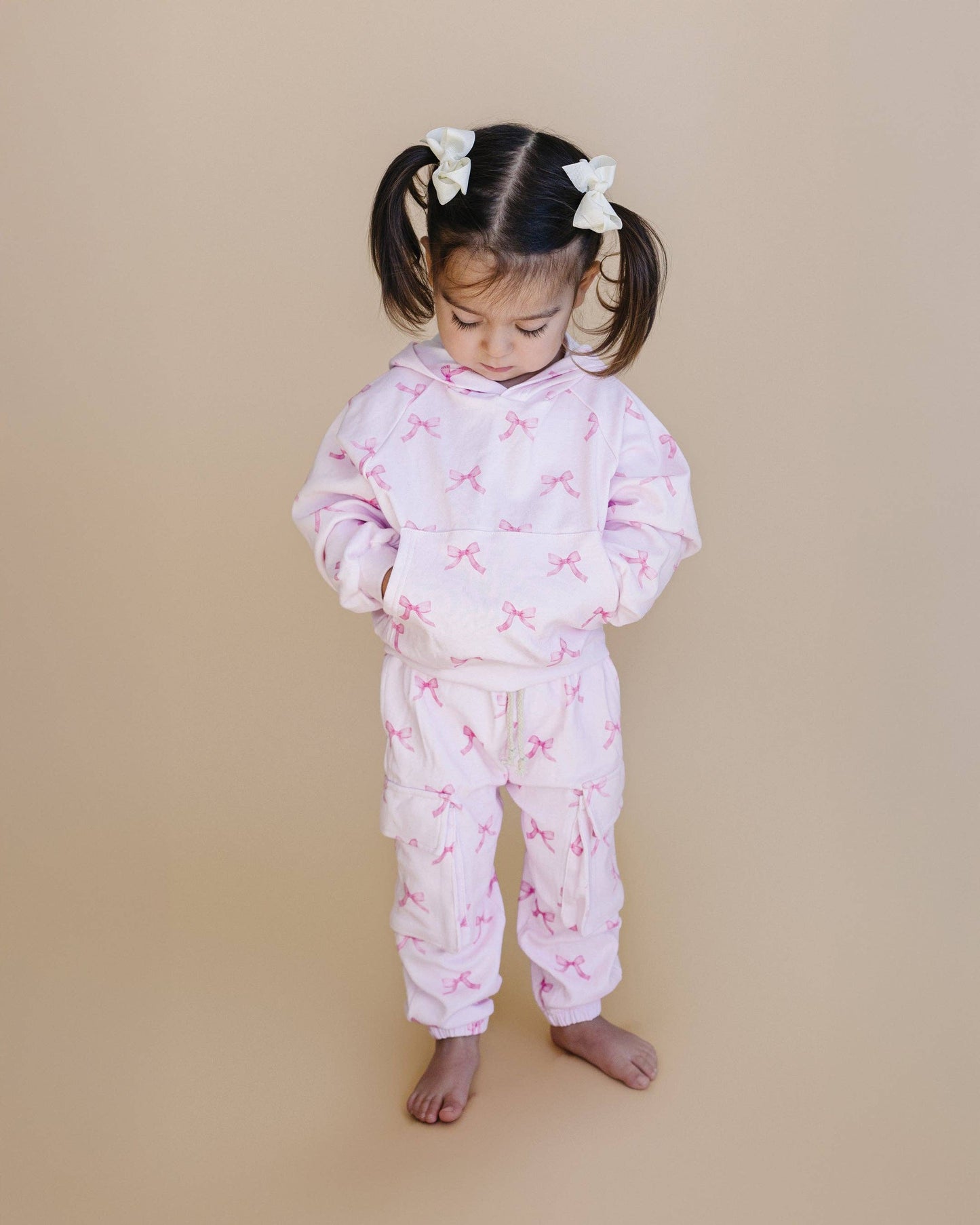 Cargo Baby & Kids Jogger Set | Pink Bows: 5T