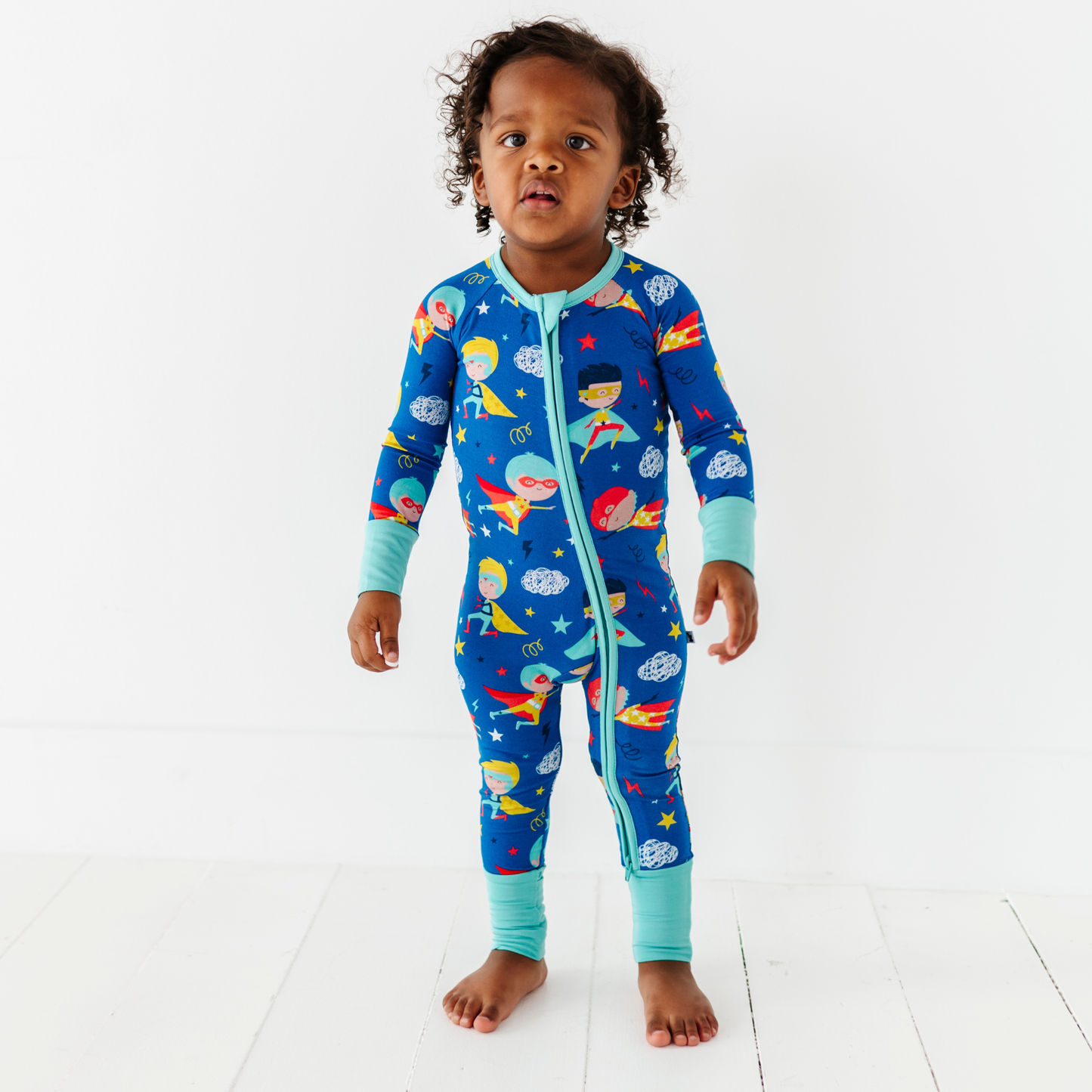 Cozy & Courageous Superhero Convertible Footie: 6-12 Months