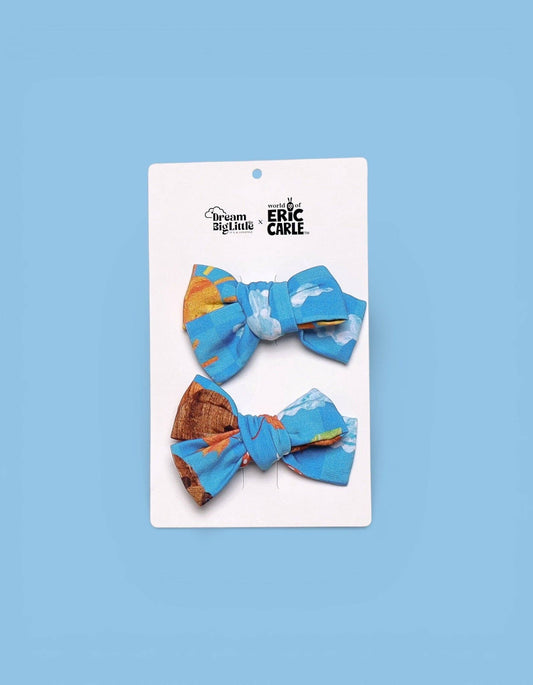 BEAR-Y BLUE SKIES DREAM BOW HAIR CLIPS: OS