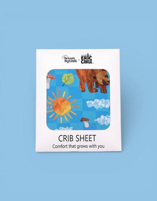 Dream Crib Sheet- ERIC CARLE BEAR-Y BLUE SKIES