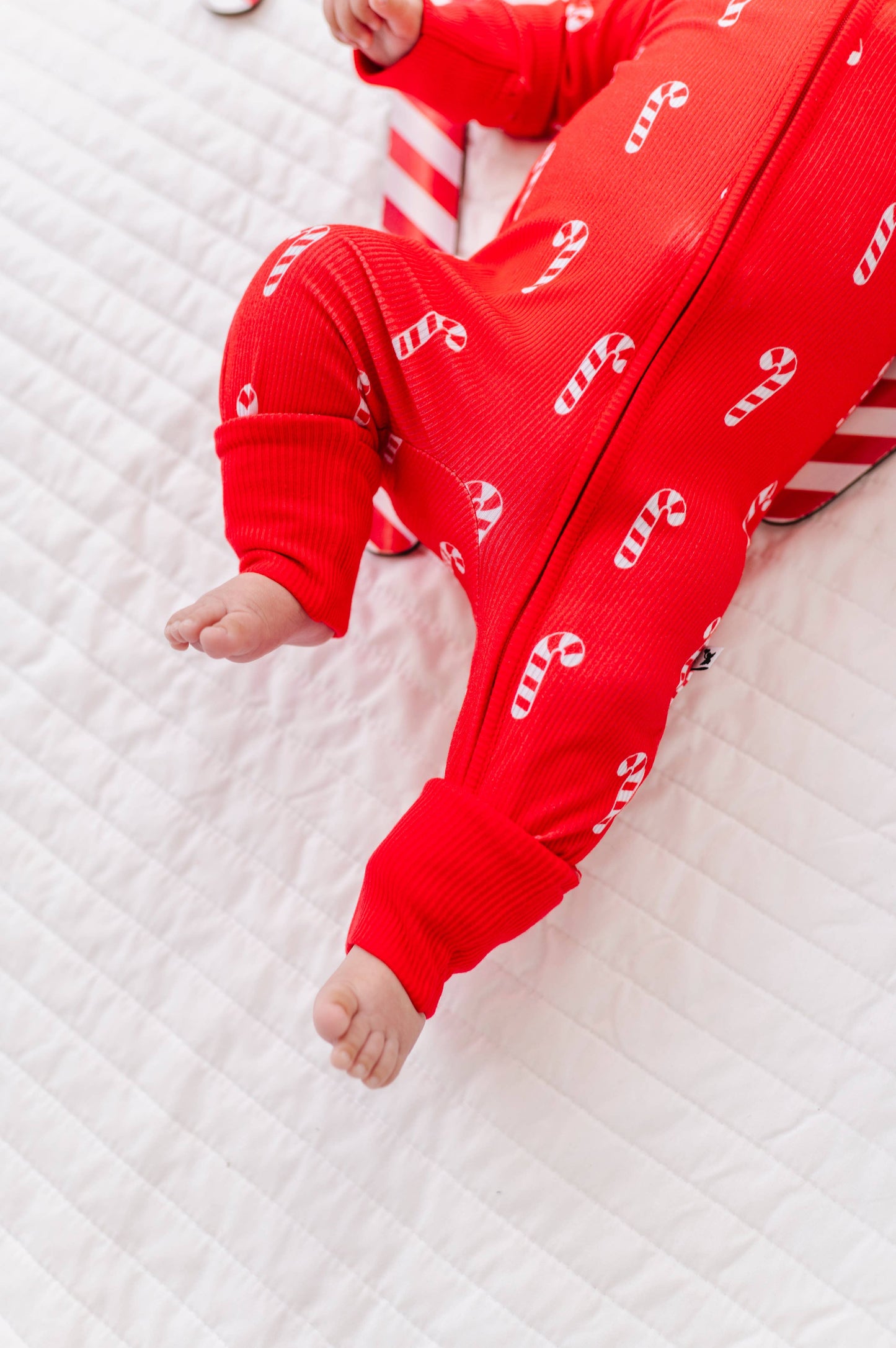 Sweet & Stripey Ribbed Convertible Footies