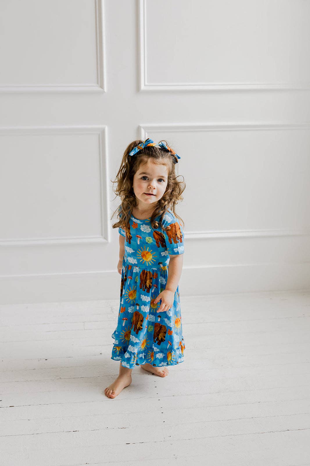 BEAR-Y BLUE SKIES DREAM BOW HAIR CLIPS: OS