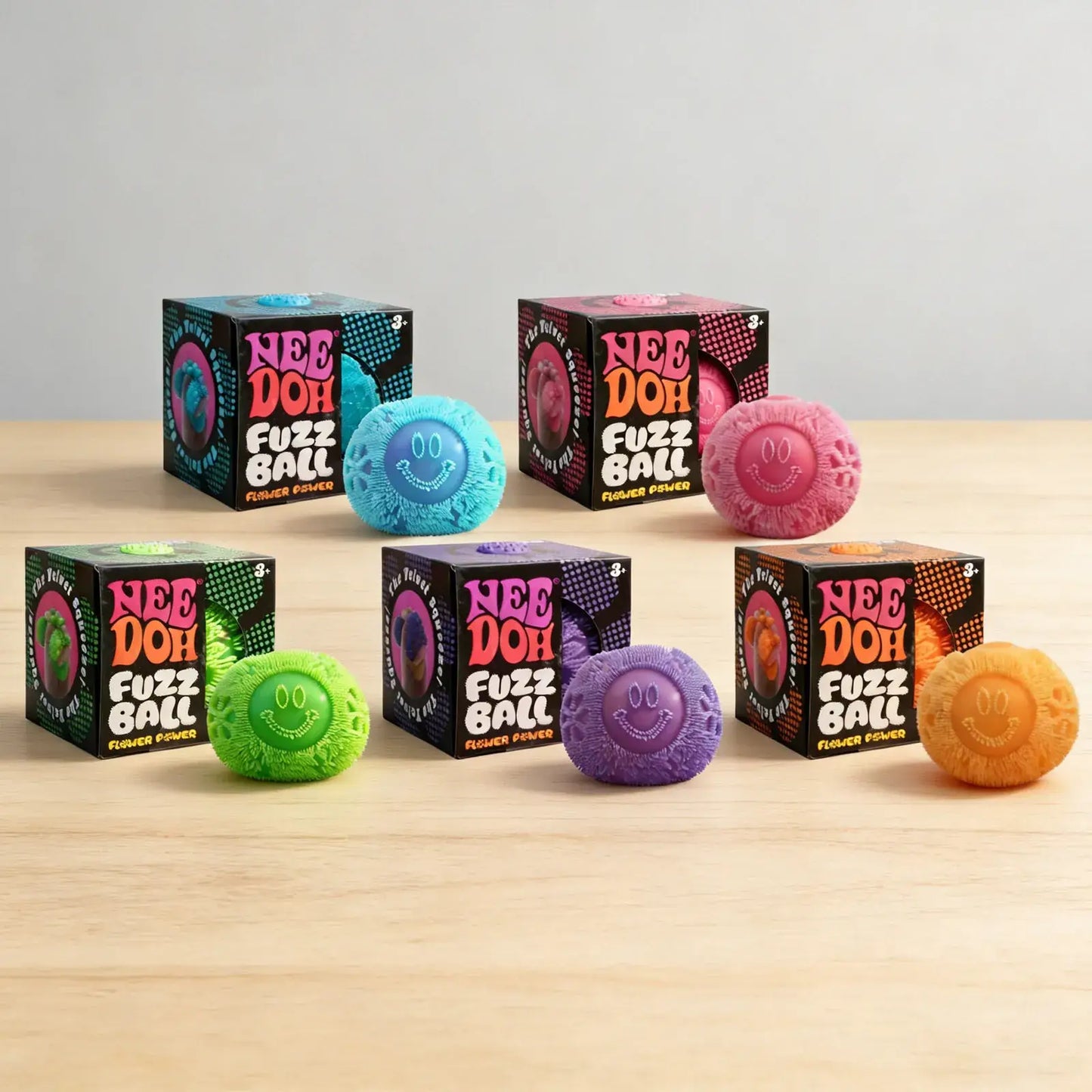  Fuzz Ball Blind Box Cute Smiley Face Flower Shape 