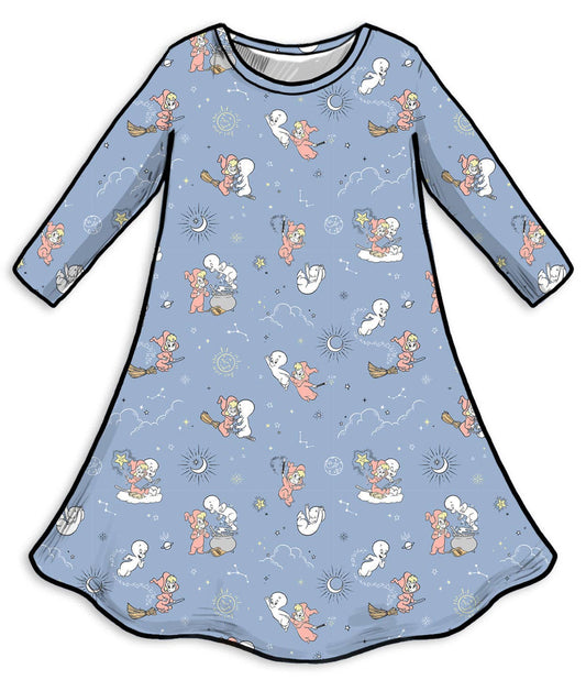 Casper & Wendy Bamboo Girls' Long Sleeve Dress: 6Y