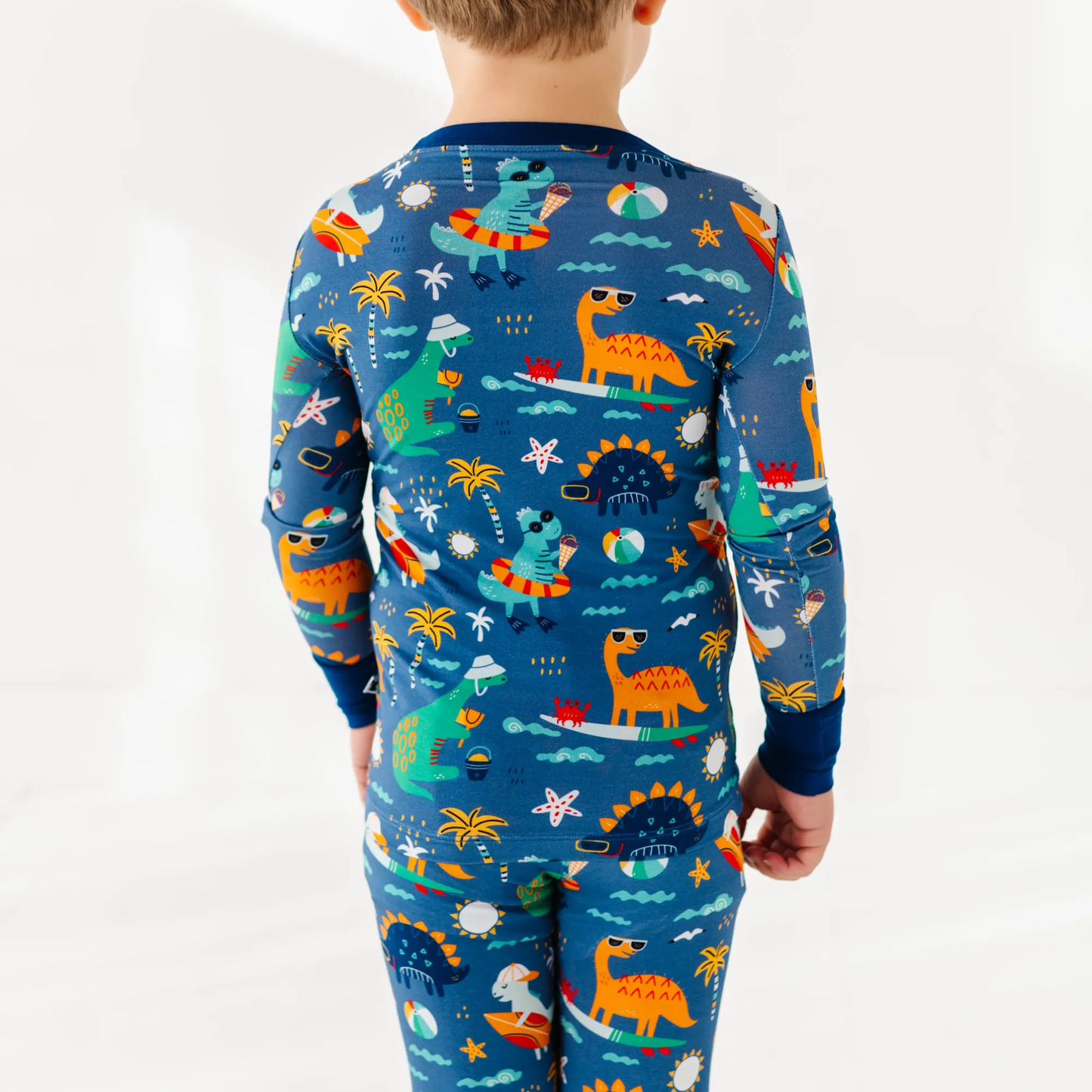 Blue Dino Kid Pajamas: 4T