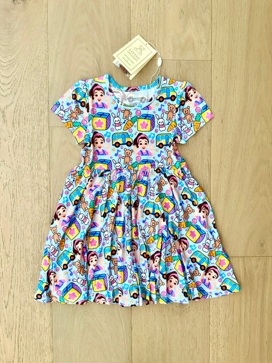 Bamboo Twirl Dress- LOVE BUG SUNNY DAY SONGS MS RACHEL