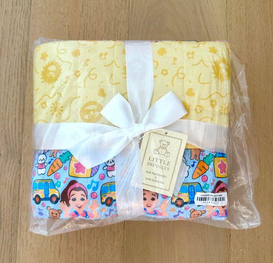 3 Layer Bamboo Blanket- DOUBLE QUILTED 60X80 - MS RACHEL SUNNY DAY SONGS