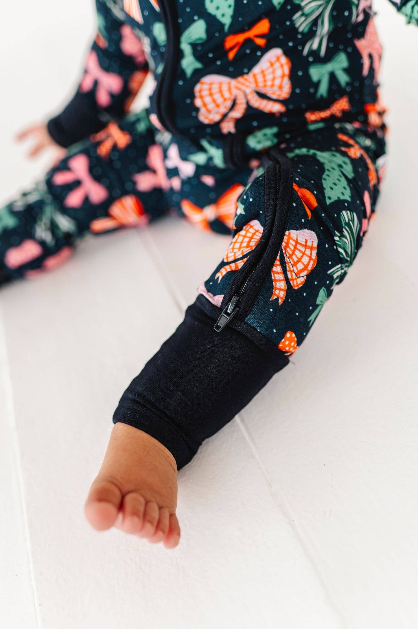 Merry Little Bows Convertible Footies: Newborn