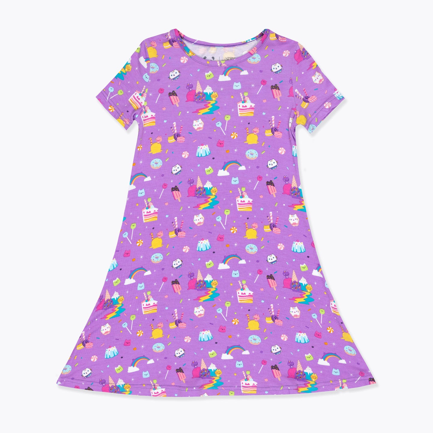 Gabby's Dollhouse: Sweet Treat Bamboo Girls' Short Sleeve Dress