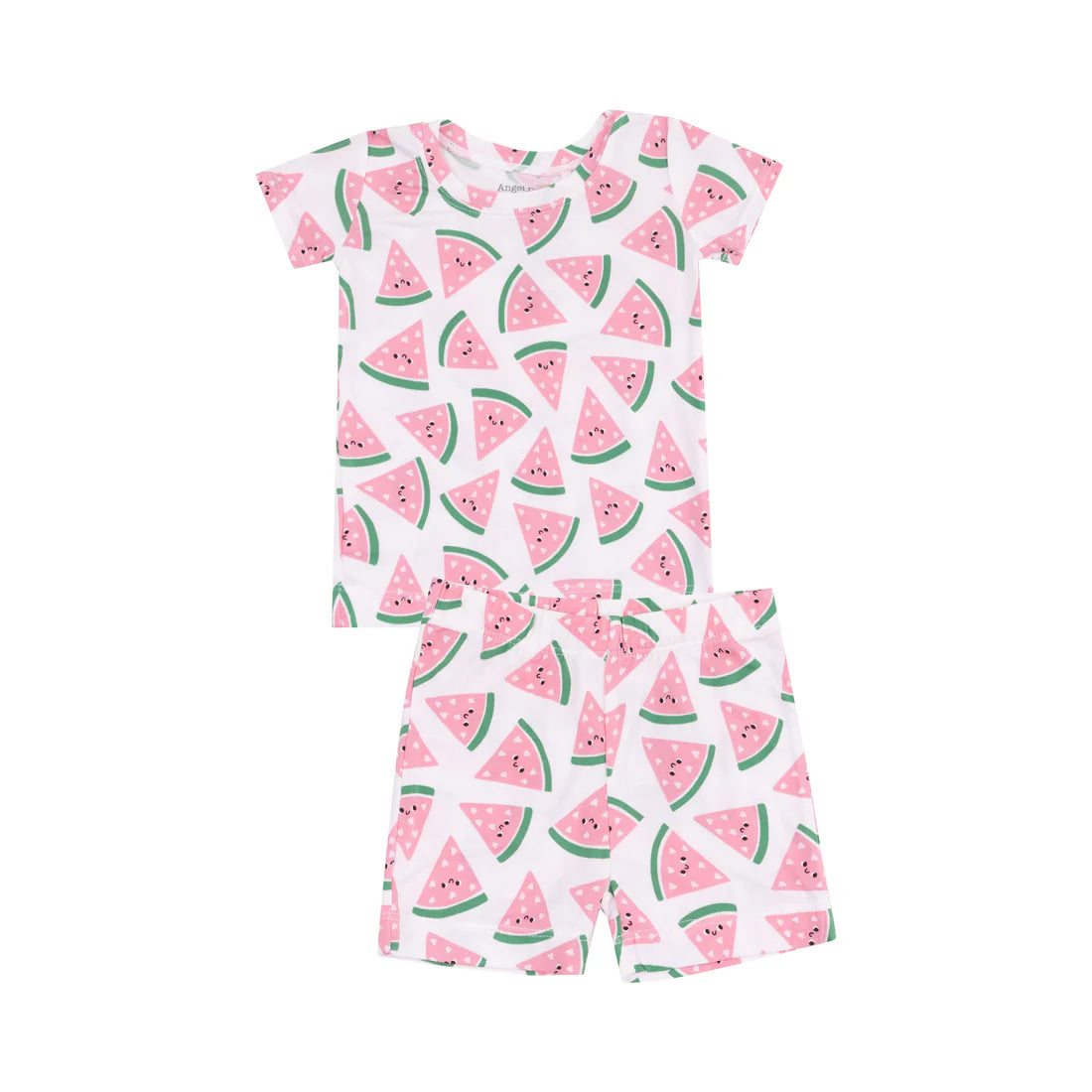 Short Sleeve and Shorts 2pc Pajama Set- WATERMELON HEARTS