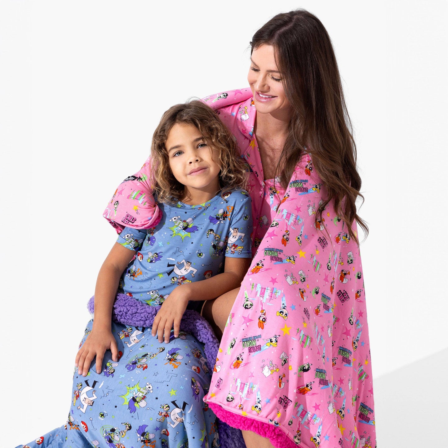 Powerpuff Girls Saving Bedtime Bamboo Sherpa Blanket: 45 x 60 in