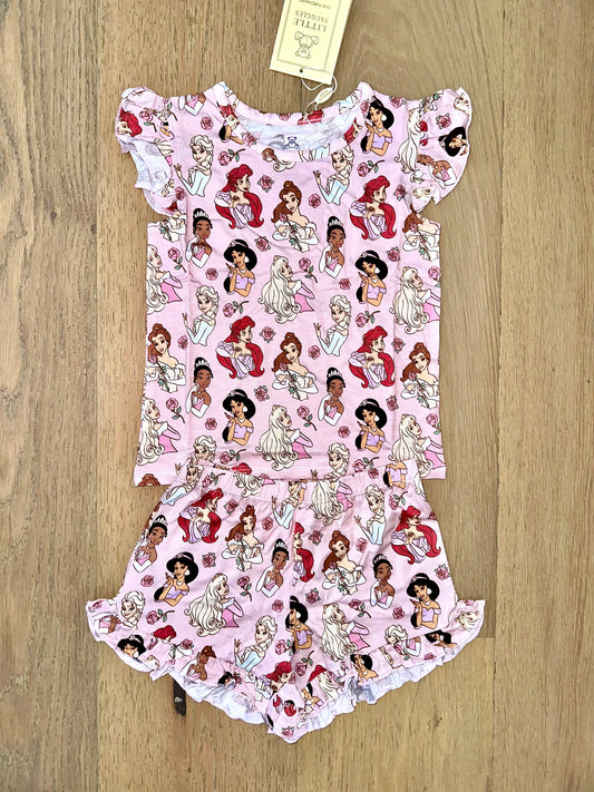Bamboo Flutter Sleeve & Shorts Lounge Set (OLIVIA)- MAGIC COLLECTION SWEETHEART PRINCESS