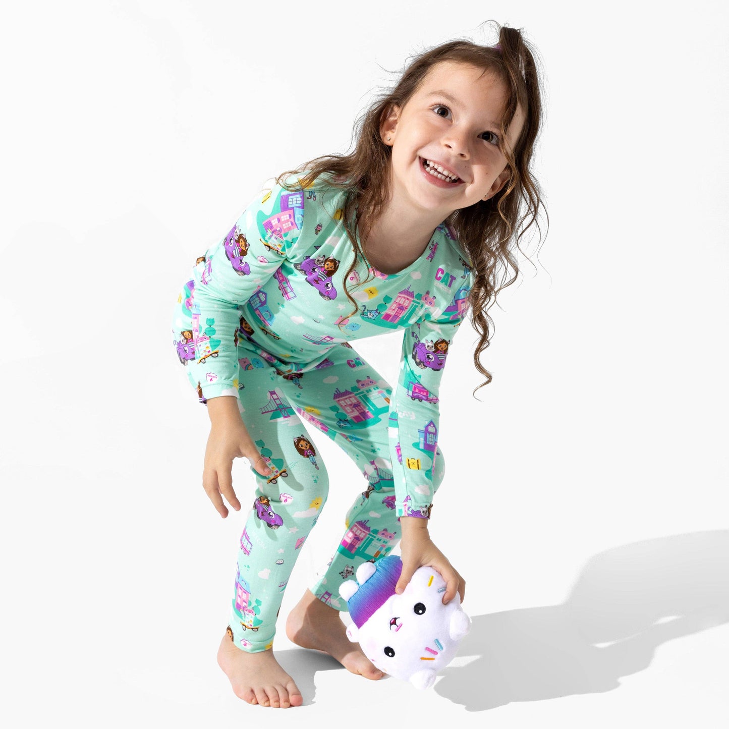 Gabby's Dollhouse: Cat Francisco Bamboo Kids Pajamas: 9/10Y