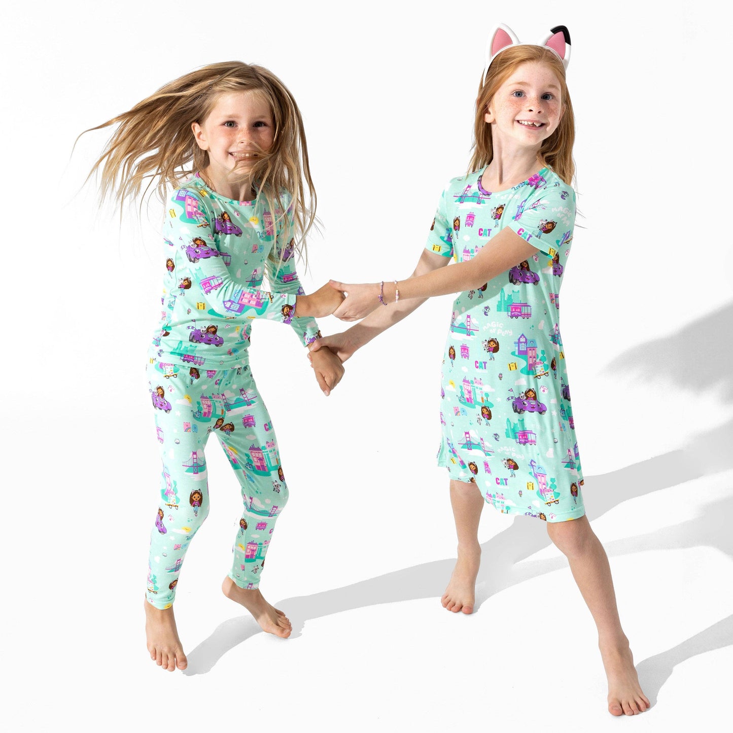Gabby's Dollhouse: Cat Francisco Bamboo Kids Pajamas: 9/10Y