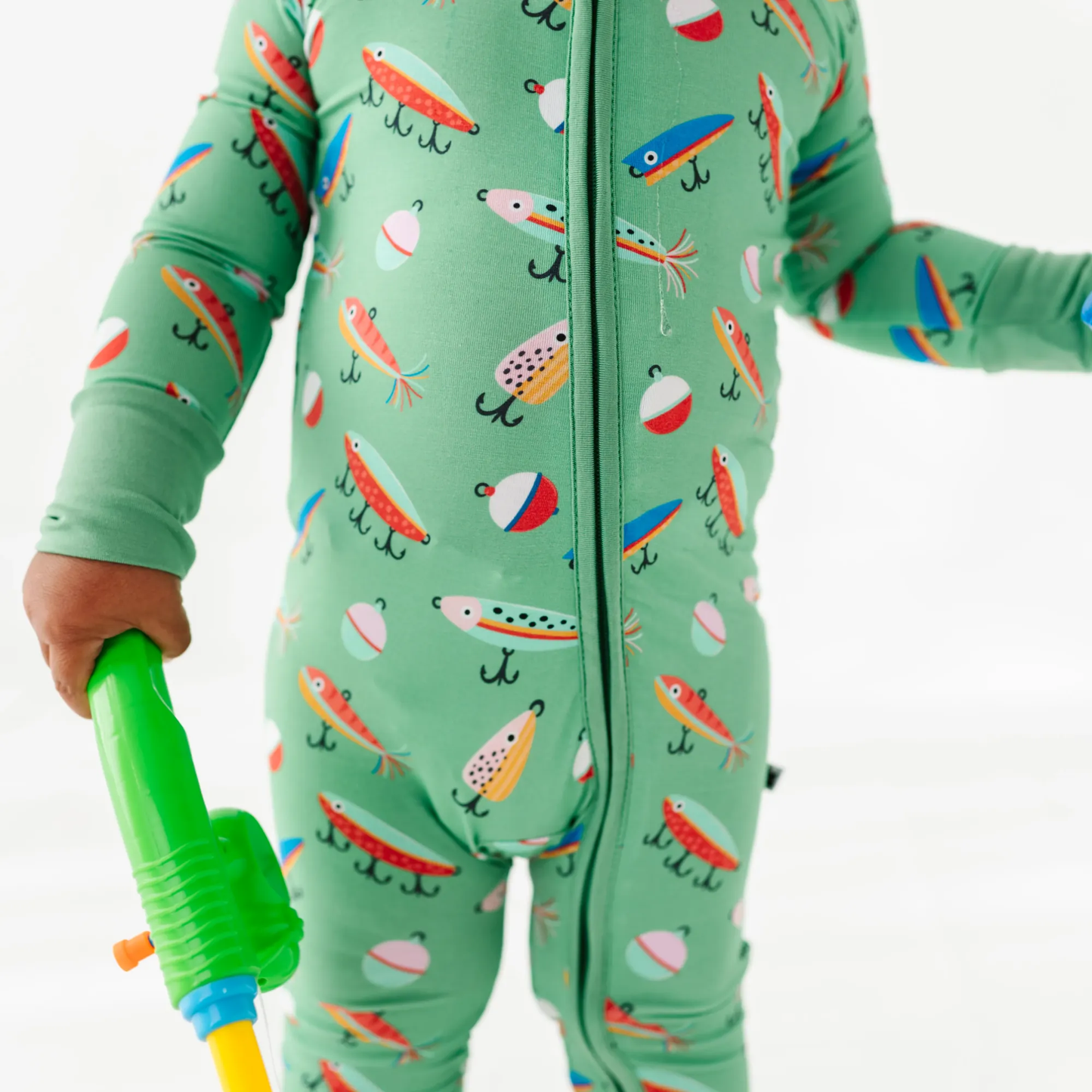 Fishing Laures Convertible Footies: Newborn