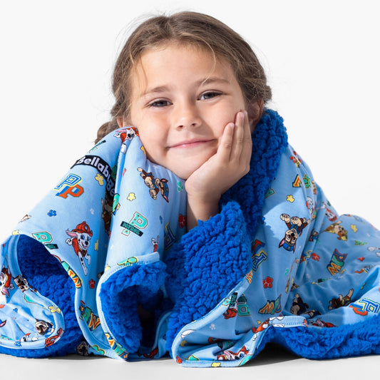 PAW Patrol: Varsity Blue Bamboo Sherpa Blanket: 45 x 60 in