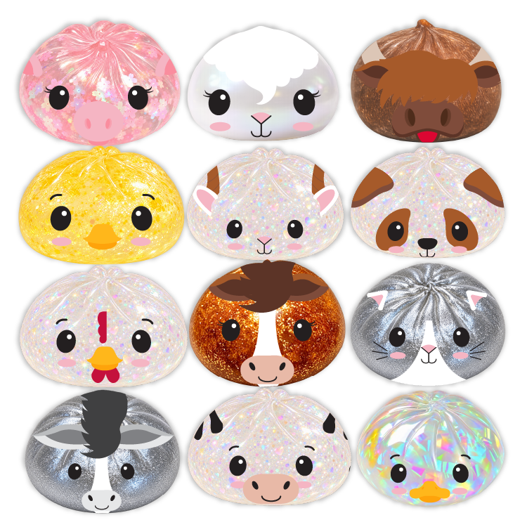 Fun Doh Farm Barnyard Squishy Dumpling Toy - 12/Display: Wholesale Price