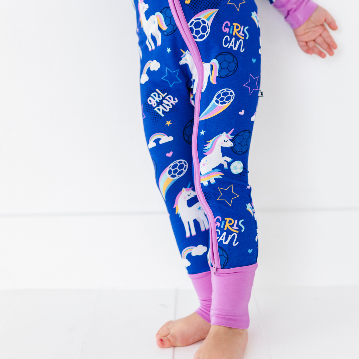 Unicorn Goals Convertible Footies: 18-24 Months