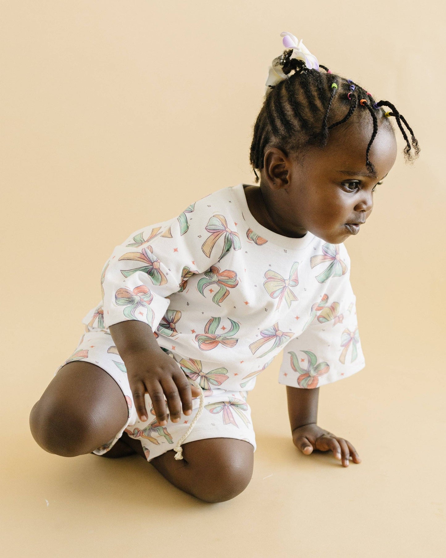 Baby & Kids Shorts Set | Happy Bows: 2T