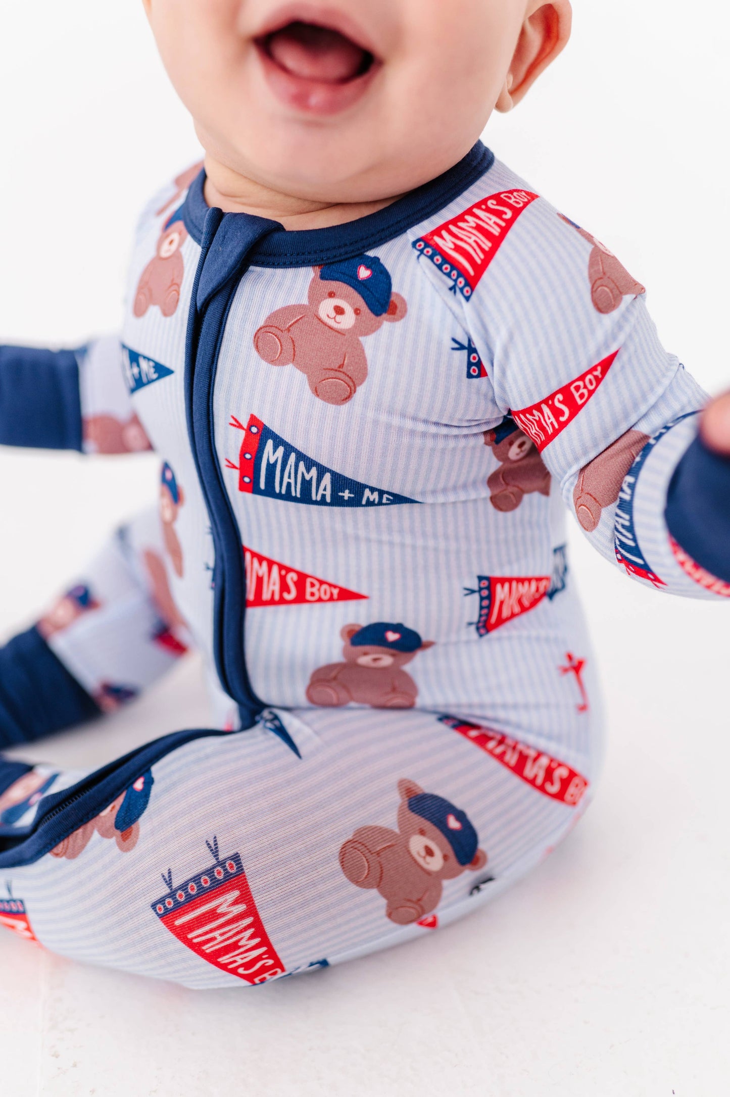 Team Mama Valentines Convertible Footies: Newborn