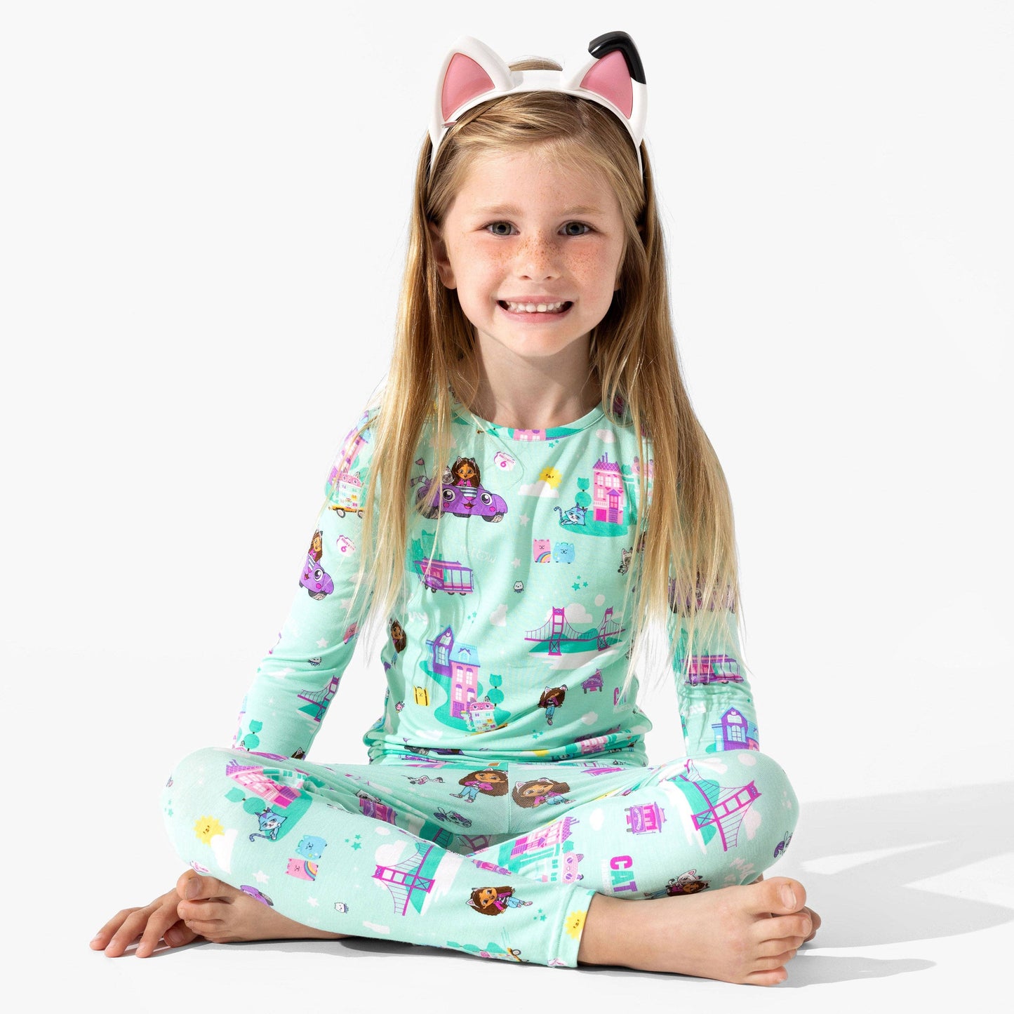 Gabby's Dollhouse: Cat Francisco Bamboo Kids Pajamas: 9/10Y