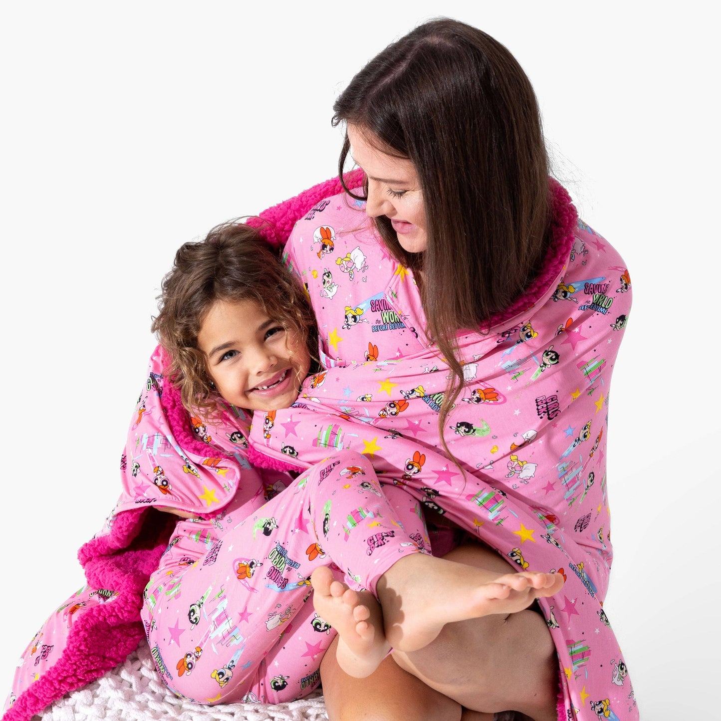 Powerpuff Girls Saving Bedtime Bamboo Sherpa Blanket: 45 x 60 in