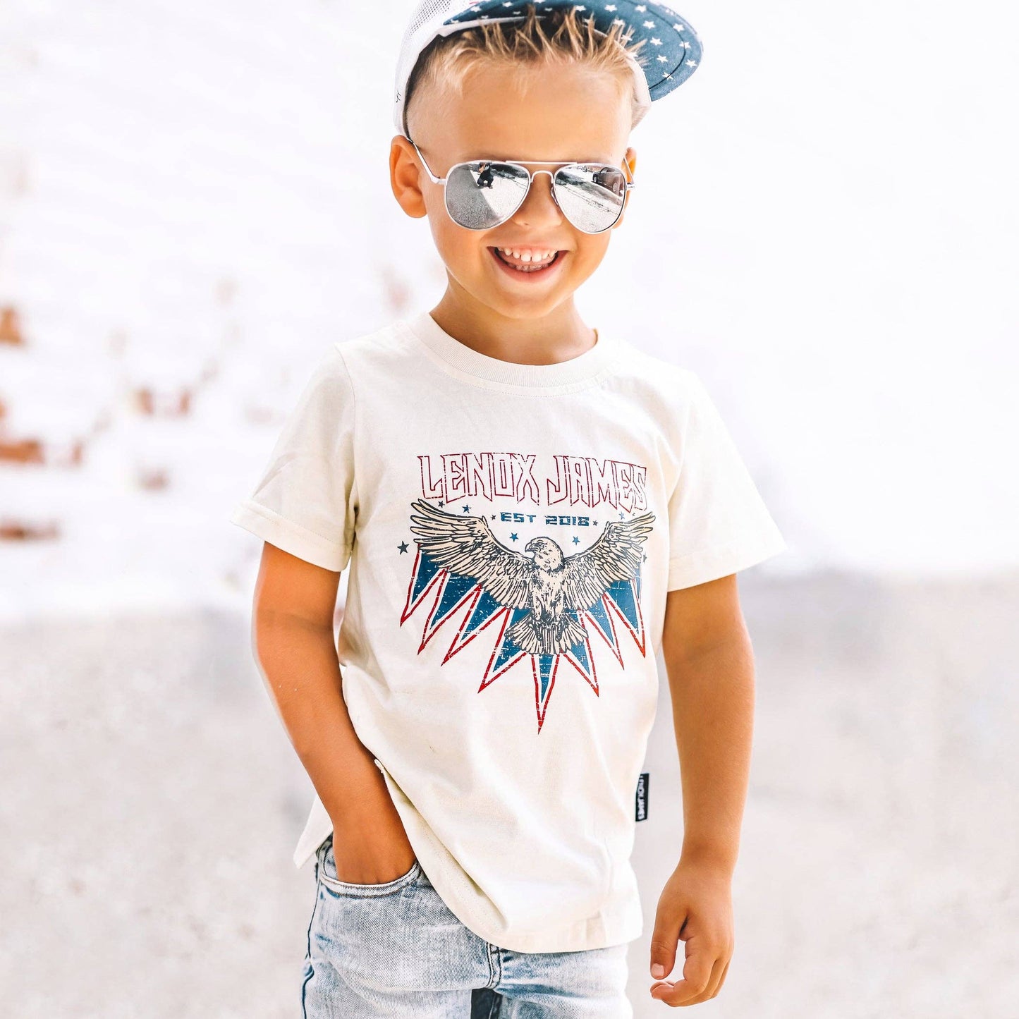 LENOX JAMES BAND TEE - CREAM: 2T