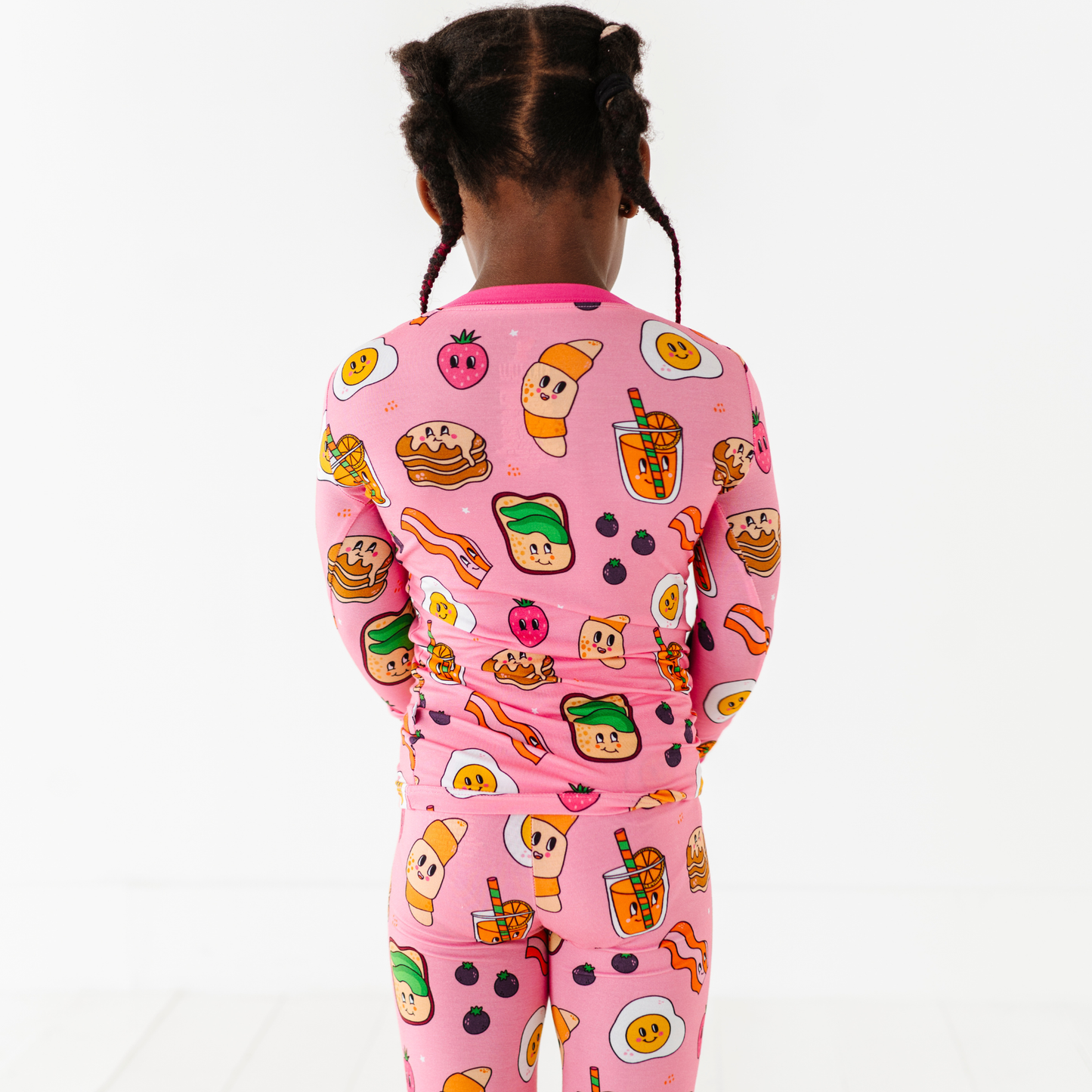 Pink Breakfast Kids Pajamas: 5/6T