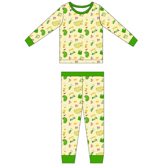 2025 Masters-Inspired Toddler Pajamas Long Sleeves and Pants: 7/8Y